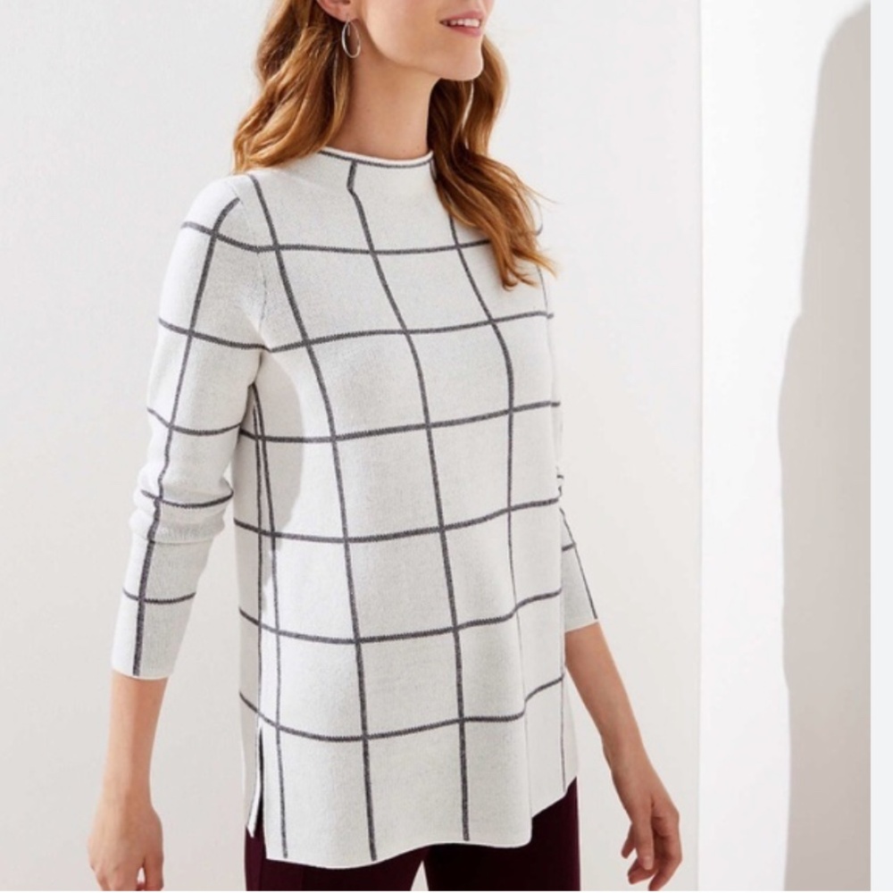 LOFT windowpane sweater